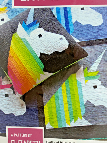 Unicorn rainbow quilt - quilt, pillow