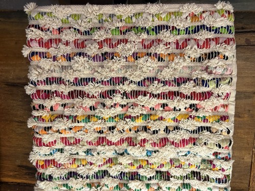 Rag rug pillow - pillow, (2)