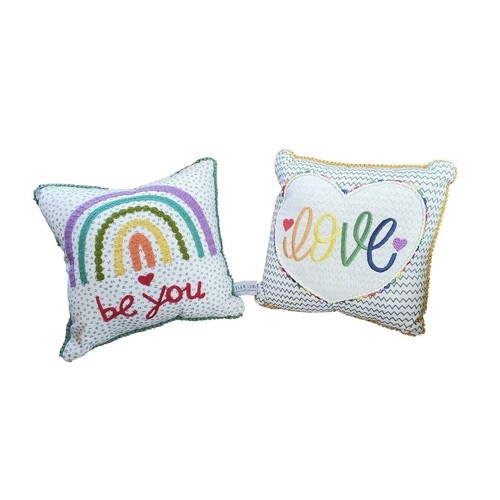 Lux embroidered love rainbow - embroidered,
